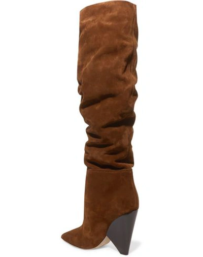 Shop Saint Laurent Knee Boots In Brown