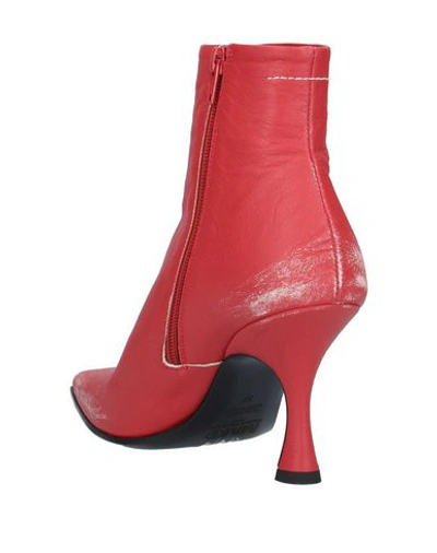 Shop Mm6 Maison Margiela Ankle Boot In Red