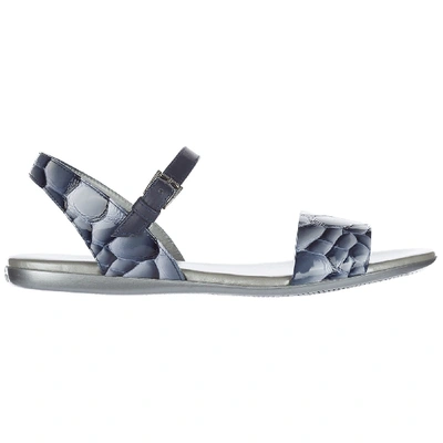 Shop Hogan H133 Sandals In Blu Chiaro