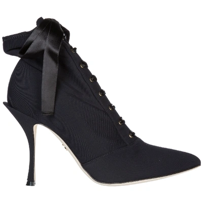 Shop Dolce & Gabbana Lori Heeled Ankle Boots In Nero