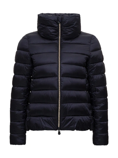 Shop Save The Duck High Neck Down Jacket In Blu