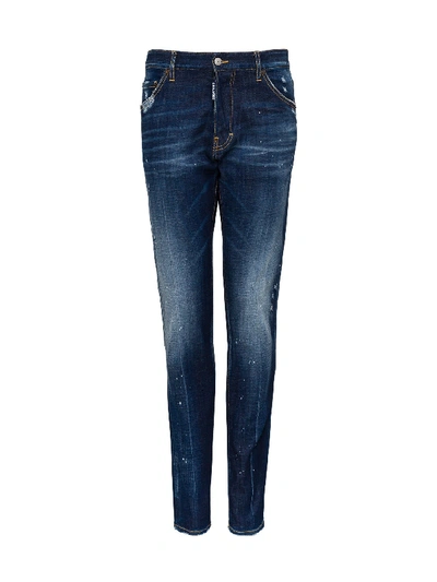 Shop Dsquared2 Worn Out Effect Jeans In Blu