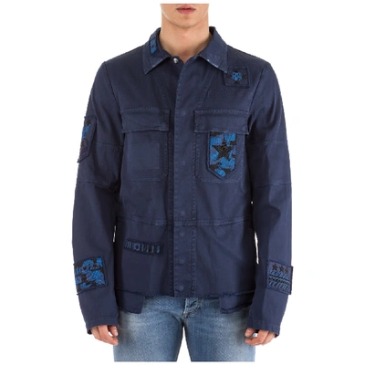 Shop Valentino Edward Jacket In Blu