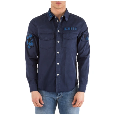 Shop Valentino Edward Jacket In Blu