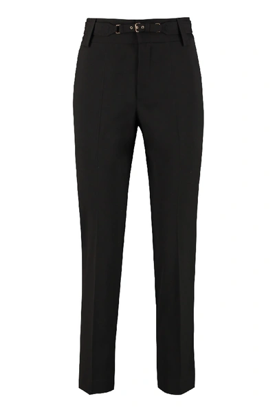 Shop Red Valentino Virgin Wool Tailored Trousers In Black