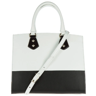 Shop Patrizia Pepe Nadia Handbags In White / Black