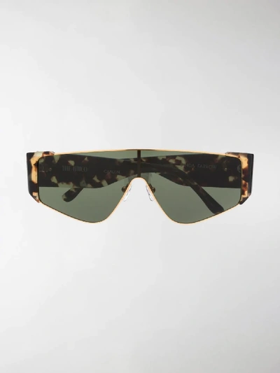 Shop Linda Farrow Attico 2 Oversized Sunglasses In Brown