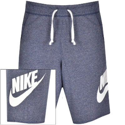 Shop Nike Alumni Logo Shorts Blue