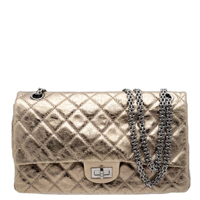Pre-owned Chanel Bronze Quilted Calfskin Leather 2.55 Reissue Classic 225  Flap Bag In Brown