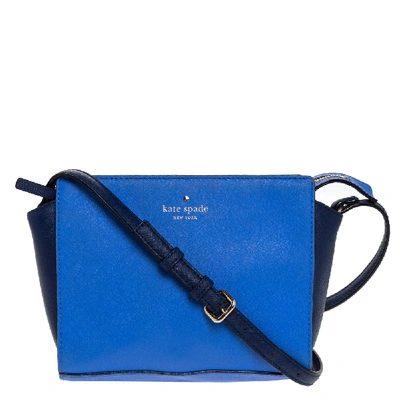 Pre-owned Kate Spade Blue Leather Cedar Street Crossbody Bag