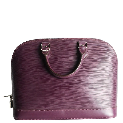 Pre-owned Louis Vuitton Purple Epi Leather Alma Pm Bag