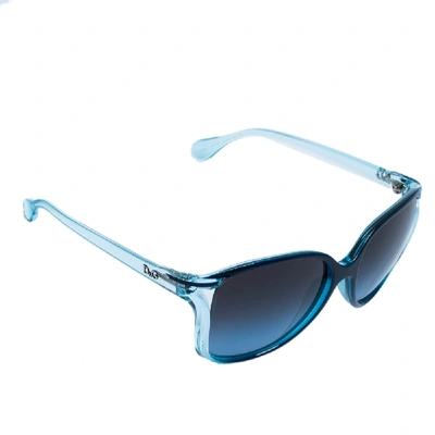Pre-owned Dolce & Gabbana D & G Blue / Blue Gradient 8094 Cat Eye Sunglasses