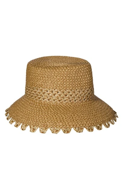 Shop Eric Javits Mita Squishee Bucket Hat In Natural