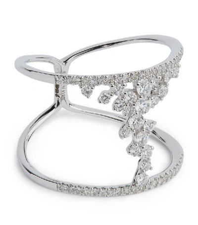 Shop Djula White Gold And Diamond Double Band Fairytale Ring