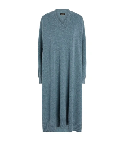 Shop Eskandar Cashmere V-neck Sweater Dress