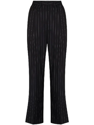 Shop The Frankie Shop Pernille Pinstripe Tailored Trousers In Blue