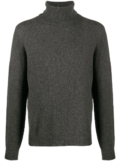 Shop Nuur Roll-neck Fitted Jumper In Grey