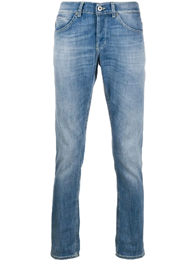 Shop Dondup Straight-leg Stonewashed Jeans In Blue