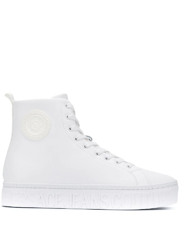versace high top sneakers white