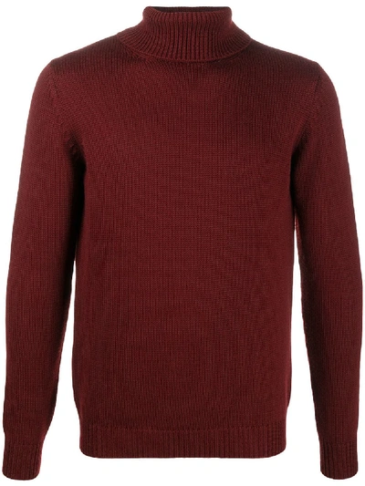 Shop Nuur Roll-neck Fitted Jumper In Red