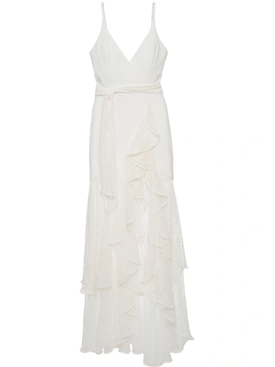 Shop Patbo Ruffle Trimmed Dress In White