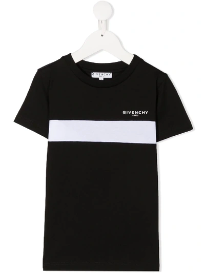 Shop Givenchy Cotton Logo Print T-shirt In Black