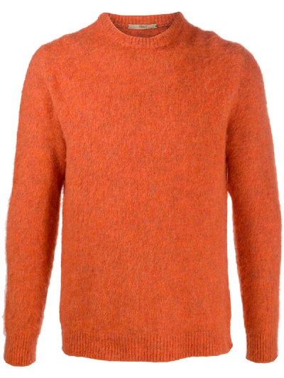 Shop Nuur Long-sleeve Fitted Jumper In Orange