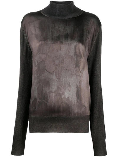 Shop Avant Toi Cashmere Roll Neck Jumper In Grey