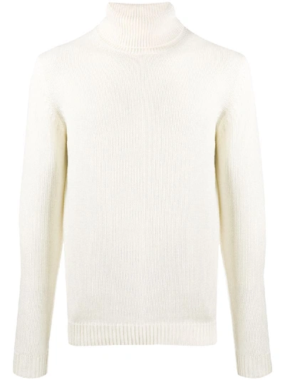 Shop Nuur Roll-neck Fitted Jumper In White