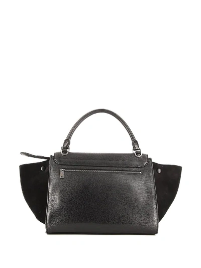 Pre-owned Celine  Medium Trapeze Tote Bag In Black