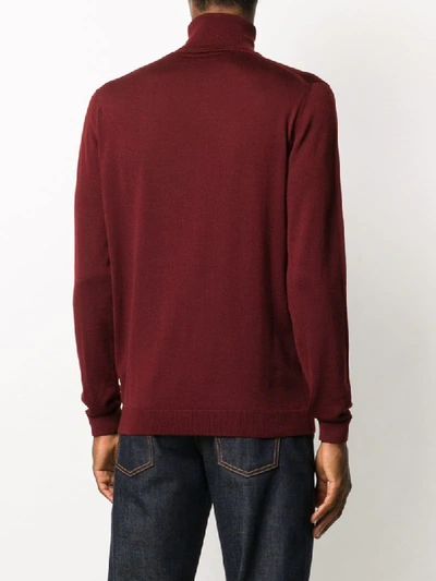 Shop Nuur Roll-neck Fitted Jumper In Red