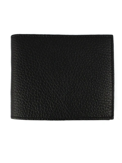 Shop Orciani Black Leather Wallet In Nero