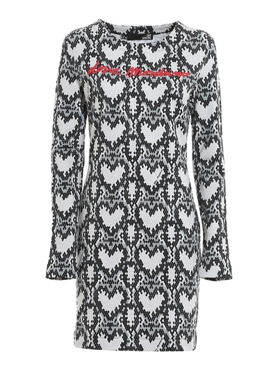 Shop Love Moschino Phyton Printed Short Dress In Animal Print