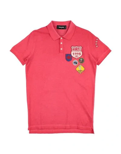 Shop Dsquared2 Polo Shirt In Coral