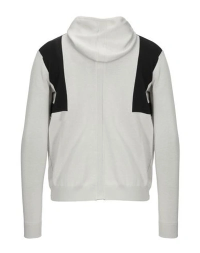 Shop Rick Owens Hooded Sweatshirt In Light Grey