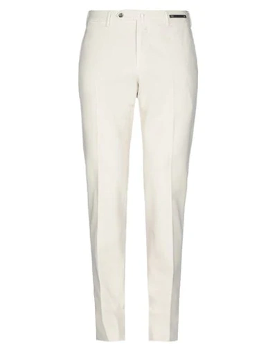 Shop Pt01 Pt Torino Man Pants Ivory Size 40 Cotton, Cashmere In White