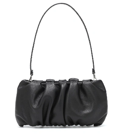 Shop Staud Bean Leather Shoulder Bag In Black