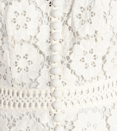 Shop Zimmermann Bells Linen And Cotton Minidress In White