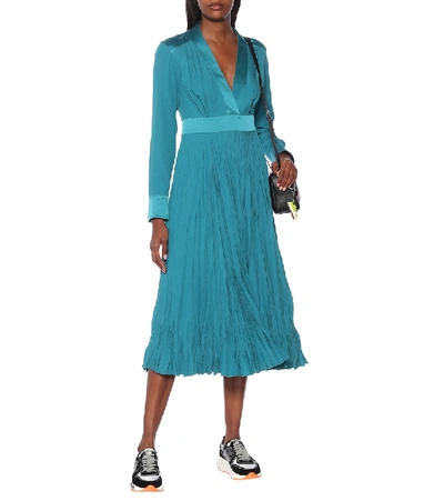 Shop Golden Goose Adriana Midi Dress In Turquoise