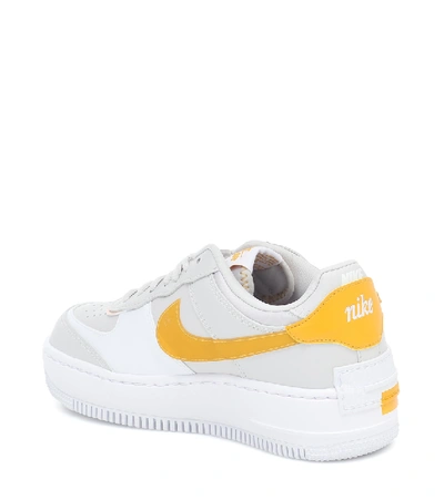 Shop Nike Air Force 1 Shadow Se Leather Sneakers In Grey