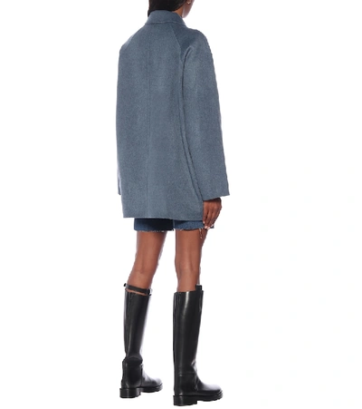 Shop Acne Studios Wool Coat In Blue