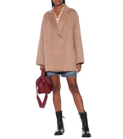 Shop Acne Studios Wool Coat In Brown