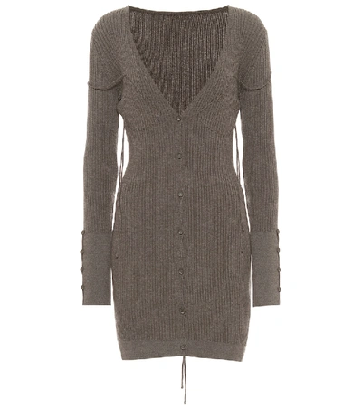 Shop Jacquemus La Robe Maille Lauris Wool Minidress In Brown
