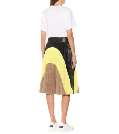 Shop Stella Mccartney Carmen Pleated Midi Skirt In Multicoloured