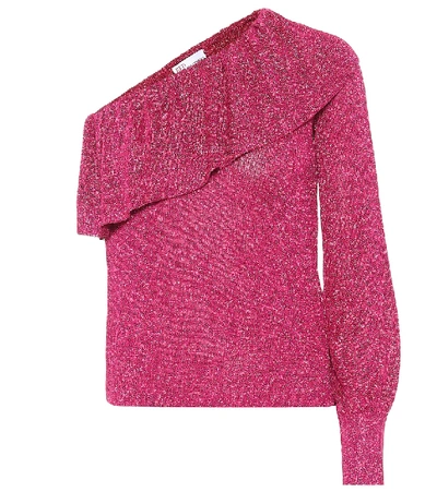 Shop Red Valentino One-shoulder Sweater In Pink