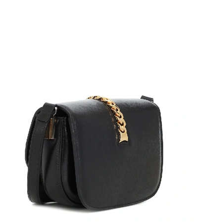 Shop Gucci Sylvie 1969 Mini Leather Shoulder Bag In Black