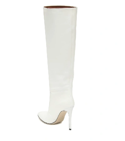 Shop Paris Texas Leather Knee-high Boots In White