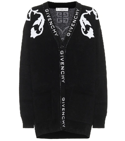 Shop Givenchy Iris Jacquard Cardigan In Black
