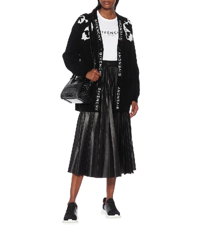 Shop Givenchy Iris Jacquard Cardigan In Black