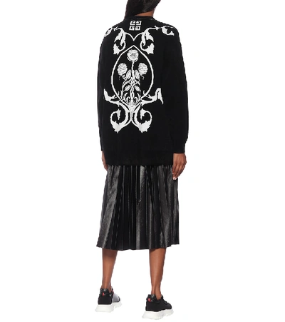 Shop Givenchy Iris Jacquard Cardigan In Black